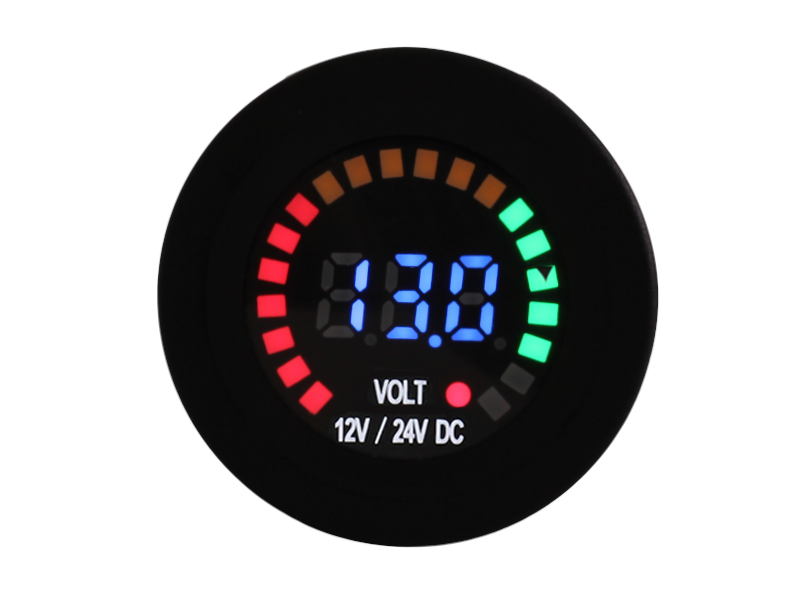 12V Volt Meter - Dual Analogue & Digital Display
